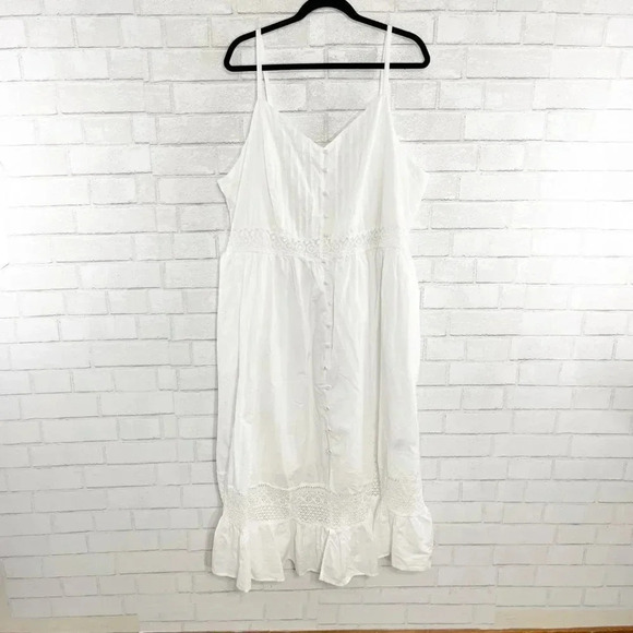 Torrid White Lace Sleeveless Midi Sundress Women's Plus Size 3X New With Tags - Picture 2 of 10